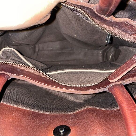 Genuine Leather Purse Handbag Vintage Embossed Tote Crossbody Shoulder Satchel - Picture 7 of 13